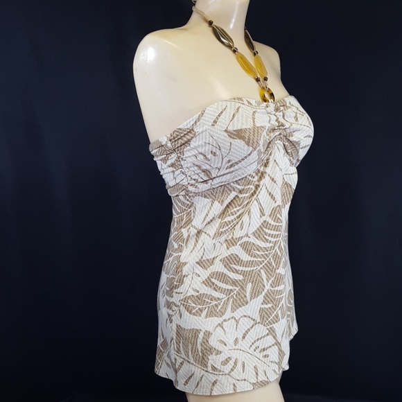 TOMMY BAHAMA XS Tie Back Halter Top Stretchy Flow - Picture 5 of 7